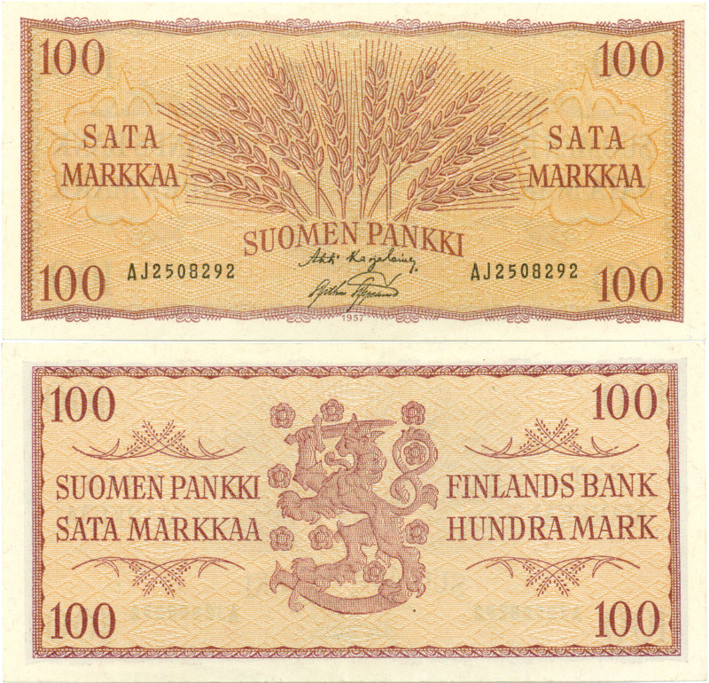 100 Markkaa 1957 AJ2508292 kl.8